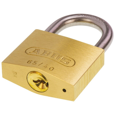 ABUS Key Weatherproof Brass, Stainless Steel Weatherproof Padlock, Keyed Alike, 6.5mm Shackle, 40mm Body