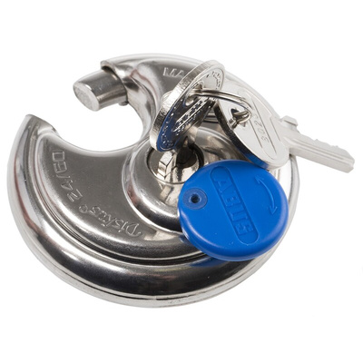 ABUS Key Weatherproof Stainless Steel Weatherproof Padlock, 8mm Shackle, 60mm Body