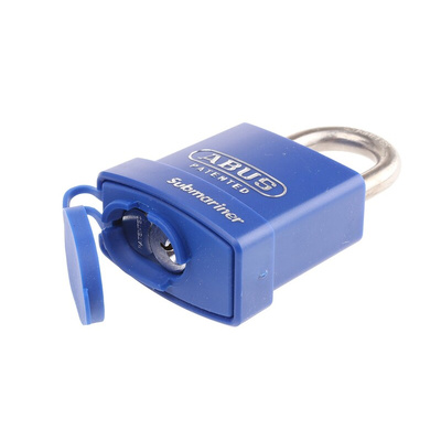 ABUS Key Weatherproof Stainless Steel Heavy Duty Padlock, 8mm Shackle, 56.5mm Body
