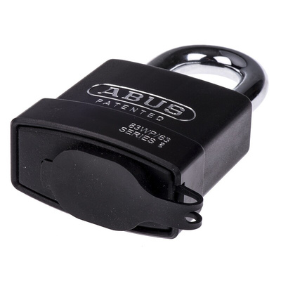 ABUS Key Weatherproof Steel Heavy Duty Padlock, 11mm Shackle, 65mm Body