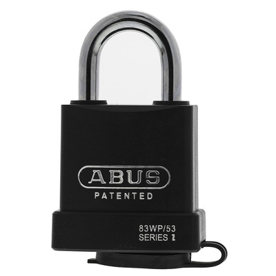 ABUS Key Weatherproof Steel Heavy Duty Padlock, 8mm Shackle, 56.5mm Body