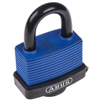 ABUS Key Weatherproof Brass, Stainless Steel Weatherproof Padlock, 8mm Shackle, 53mm Body