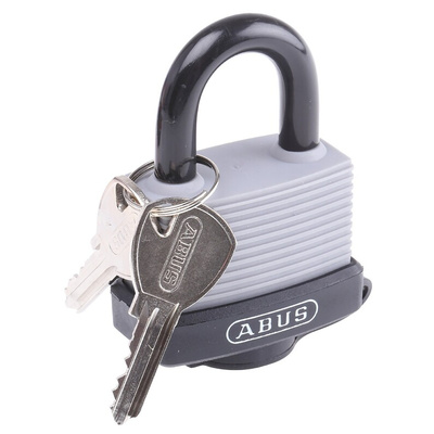 ABUS Key Weatherproof Aluminium, Steel Safety Padlock, Keyed Alike, 8mm Shackle, 53mm Body