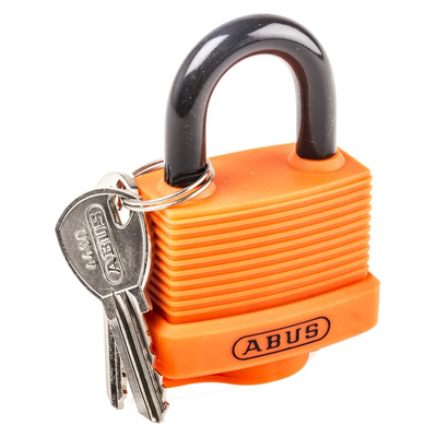 ABUS Key Weatherproof Aluminium, Steel Safety Padlock, Keyed Alike, 8mm Shackle, 53mm Body