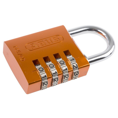 ABUS 145/40 Combination Weatherproof Aluminium, Steel Safety Padlock, 6mm Shackle, 40mm Body