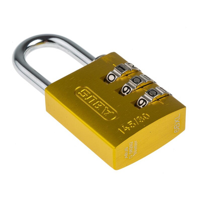 ABUS 145/30 Combination Weatherproof Aluminium, Steel Safety Padlock, 5mm Shackle, 30mm Body