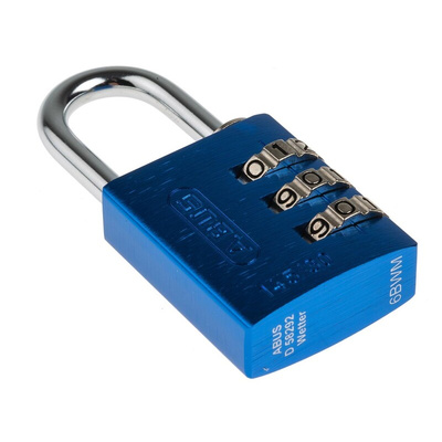 ABUS 145/30 Combination Weatherproof Aluminium, Steel Safety Padlock, 5mm Shackle, 30mm Body