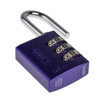 ABUS 145/30 Combination Weatherproof Aluminium Safety Padlock, 4.8mm Shackle, 30mm Body