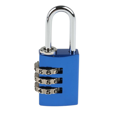 ABUS 145/20 Combination Weatherproof Aluminium, Steel Safety Padlock, 3mm Shackle, 20mm Body