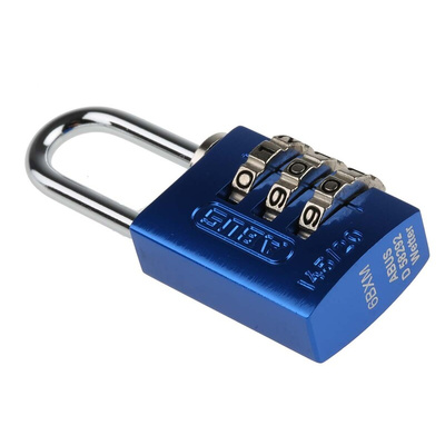 ABUS 145/20 Combination Weatherproof Aluminium, Steel Safety Padlock, 3mm Shackle, 20mm Body