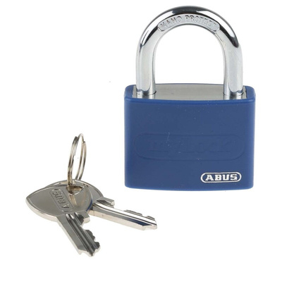 ABUS Key Weatherproof Aluminium, Steel Safety Padlock, 6.5mm Shackle, 43mm Body