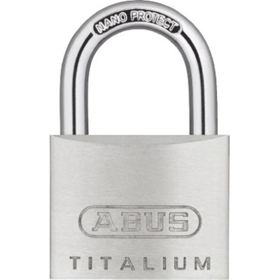 ABUS 64TI Key Weatherproof Titanium Weatherproof Padlock, 6.5mm Shackle, 40mm Body