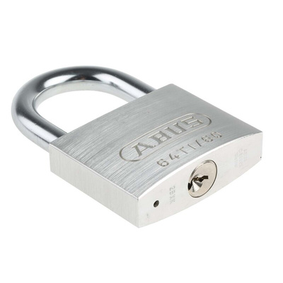 ABUS 64TI Key Weatherproof Titanium Weatherproof Padlock, 9.5mm Shackle, 60mm Body
