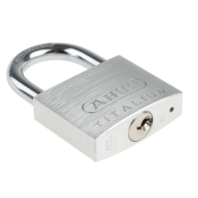 ABUS 64TI Key Weatherproof Titanium Weatherproof Padlock, Keyed Alike, 8mm Shackle, 50mm Body