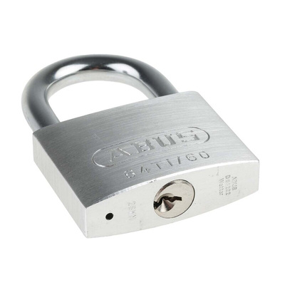 ABUS 64TI Key Weatherproof Titanium Weatherproof Padlock, Keyed Alike, 9.5mm Shackle, 60mm Body