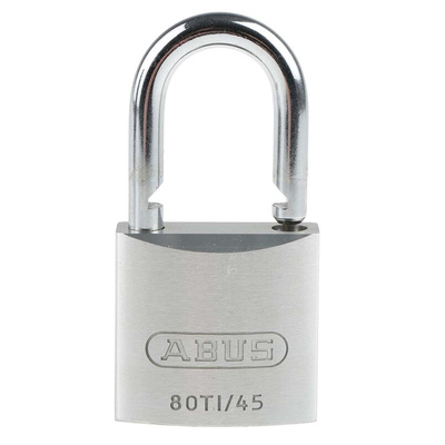 ABUS Key Weatherproof Titanium Weatherproof Padlock, 8mm Shackle, 45mm Body
