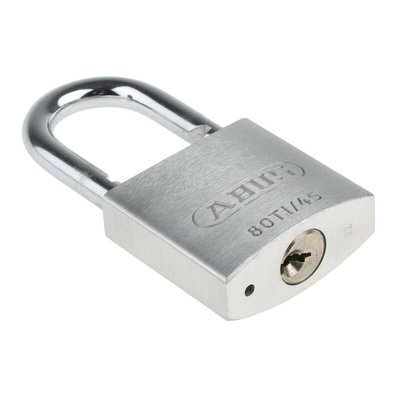 ABUS Key Weatherproof Titanium Weatherproof Padlock, 8mm Shackle, 45mm Body