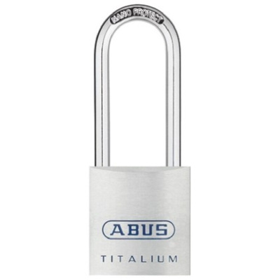 ABUS Key Weatherproof Titanium Weatherproof Padlock, 7mm Shackle, 40mm Body