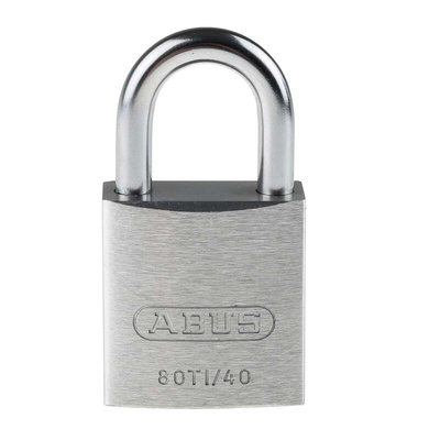 ABUS Key Weatherproof Titanium Weatherproof Padlock, Keyed Alike, 7mm Shackle, 40mm Body