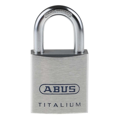 ABUS Key Weatherproof Titanium Weatherproof Padlock, Keyed Alike, 7mm Shackle, 40mm Body