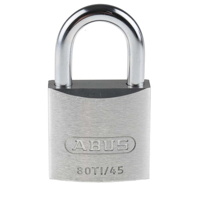 ABUS Key Weatherproof Titanium Weatherproof Padlock, Keyed Alike, 8mm Shackle, 45mm Body