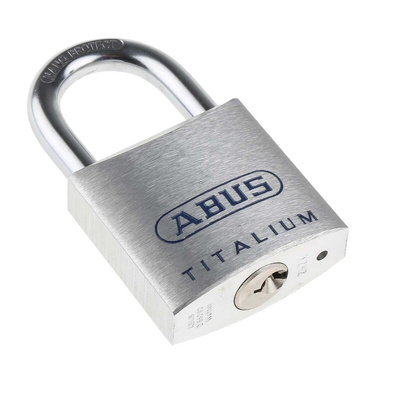 ABUS Key Weatherproof Titanium Weatherproof Padlock, Keyed Alike, 8mm Shackle, 45mm Body
