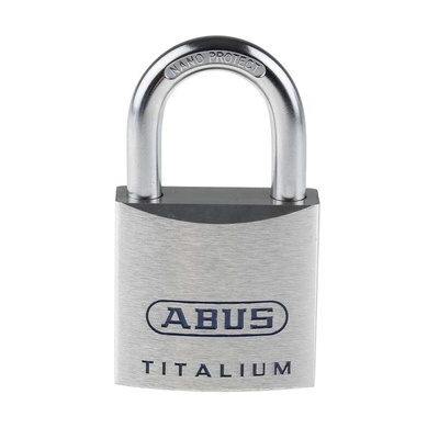 ABUS Key Weatherproof Titanium Weatherproof Padlock, Keyed Alike, 8mm Shackle, 45mm Body