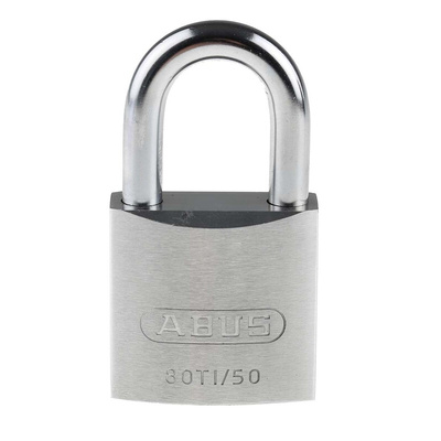 ABUS Key Weatherproof Titanium Weatherproof Padlock, Keyed Alike, 9.5mm Shackle, 50mm Body