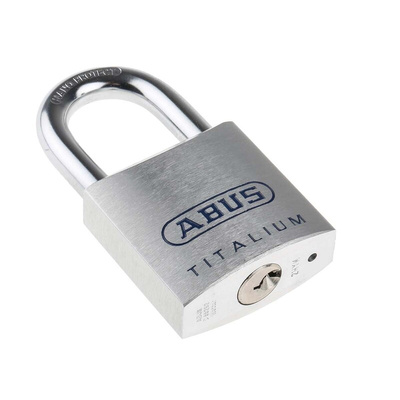 ABUS Key Weatherproof Titanium Weatherproof Padlock, Keyed Alike, 9.5mm Shackle, 50mm Body