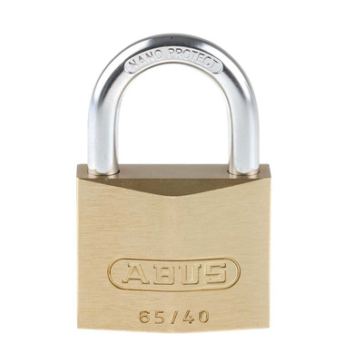 ABUS Key Weatherproof Brass, Steel Padlock, Keyed Alike, 6mm Shackle, 65mm Body