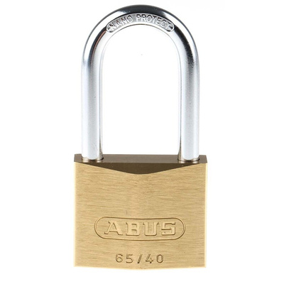 ABUS Key Weatherproof Brass, Steel Padlock, Keyed Alike, 6mm Shackle, 65mm Body