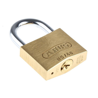 ABUS Key Weatherproof Brass, Steel Padlock, 6.5mm Shackle, 40mm Body