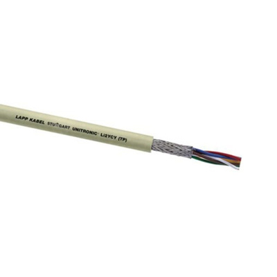 Lapp 2 Pair Screened Multipair Industrial Cable 0.22 mm²(IEC60332-1) Grey Unitronic Li2YCY Series