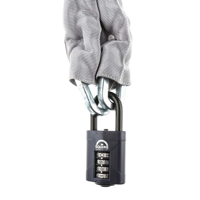 Squire Combination Weatherproof Steel Padlock, 8mm Shackle, 50mm Body