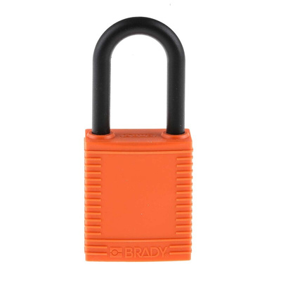 Brady Key Weatherproof Nylon Padlock, 6.5mm Shackle, 38mm Body