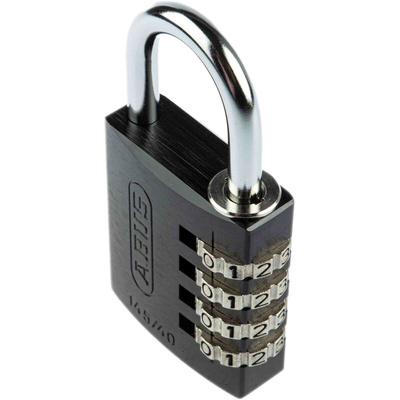 ABUS 145/40 Combination Weatherproof Aluminium Combination Padlock, 6mm Shackle, 41.5mm Body
