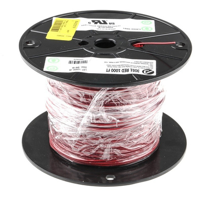 Alpha Wire Harsh Environment Wire 0.35 mm² CSA, Red 305m Reel, Hook Up Wire Series