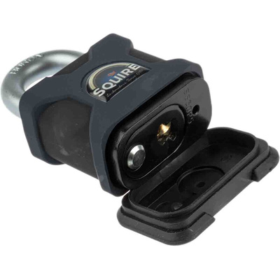 Squire Key Weatherproof Hardened Steel Padlock, 10mm Shackle, 50mm Body