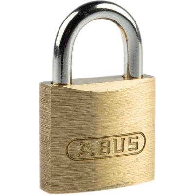 ABUS Key Weatherproof Brass Padlock, 6mm Shackle, 29mm Body