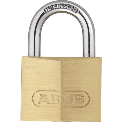 ABUS Key Weatherproof Brass Padlock, 6mm Shackle, 39mm Body