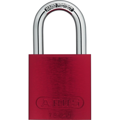 ABUS Key Weatherproof Aluminium, Steel Safety Padlock, 6.5mm Shackle, 39mm Body