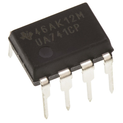 UA741CP Texas Instruments, Op Amp, 1MHz, 8-Pin PDIP
