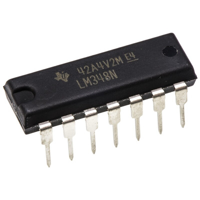 LM348N Texas Instruments, Precision, Op Amp, 1MHz, 14-Pin PDIP