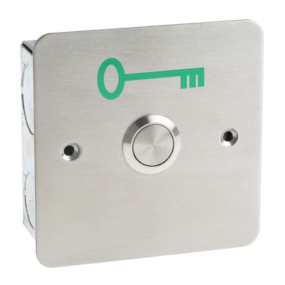 RS PRO Stainless Steel Round Push Button