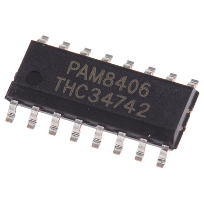 DiodesZetex,Audio1.8W, 16-Pin SOP PAM8406ER
