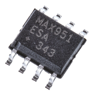 MAX951ESA+ Maxim Integrated, Comparator, Rail to Rail, Swing O/P, 22μs 8-Pin SOIC