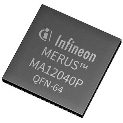Infineon, 2-ChannelClass-D40W, 64-Pin QFN MA12040PXUMA1
