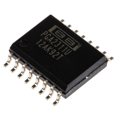 Texas Instruments, 2-ChannelAudio Volume Control, 16-Pin SOIC PGA2311U