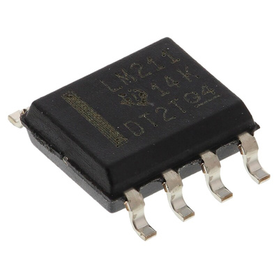 LM211D Texas Instruments, Comparator, Open Collector/Emitter O/P, 0.165μs 5 → 28 V 8-Pin SOIC