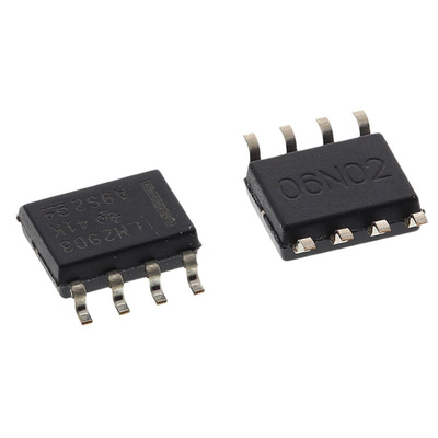 LM2903D Texas Instruments, Dual Comparator, Open Collector O/P, 1.3μs 3 → 28 V 8-Pin SOIC